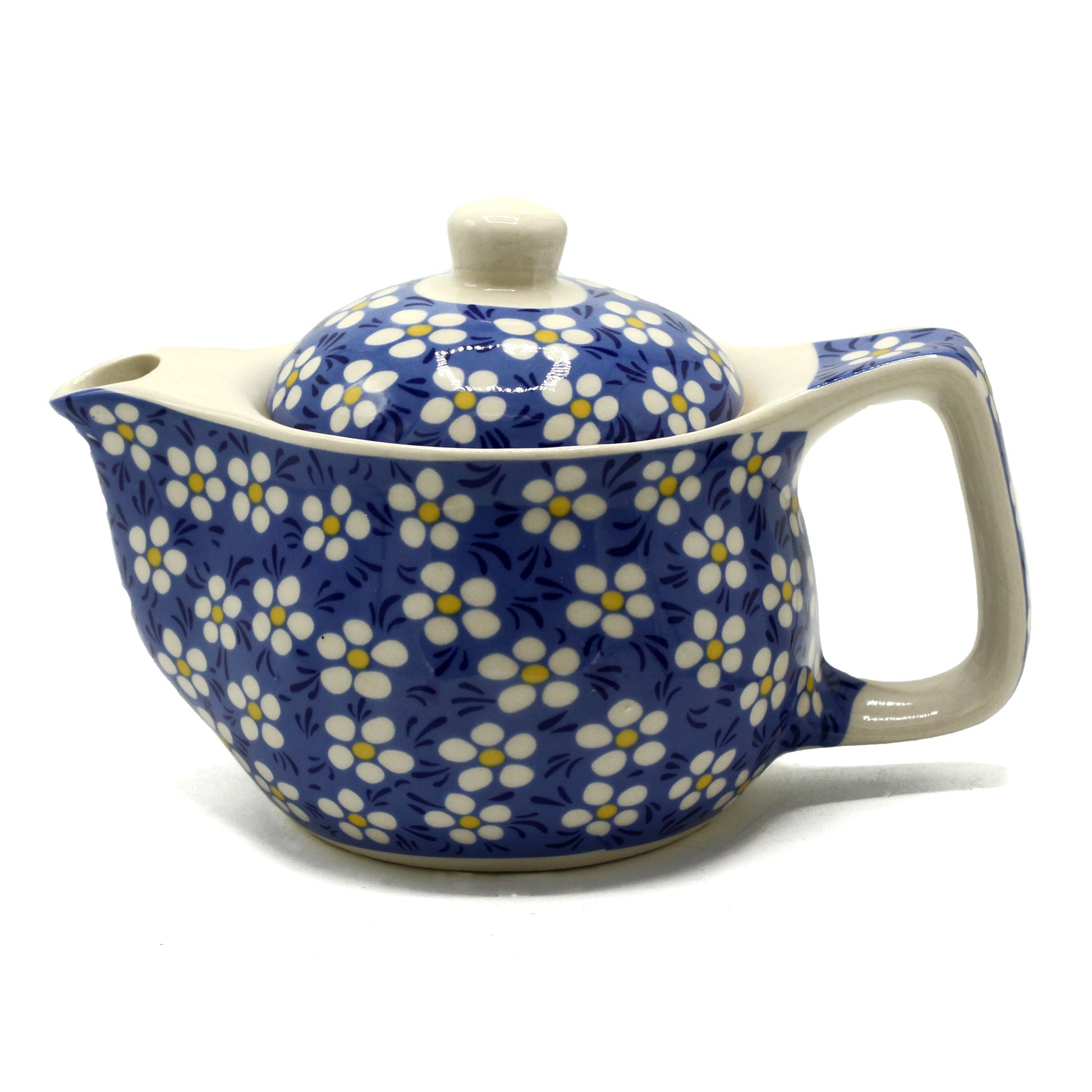2er-Set Teetassen mit blauen Blumenmustern – 190 ml, handliche Form aus Keramik
