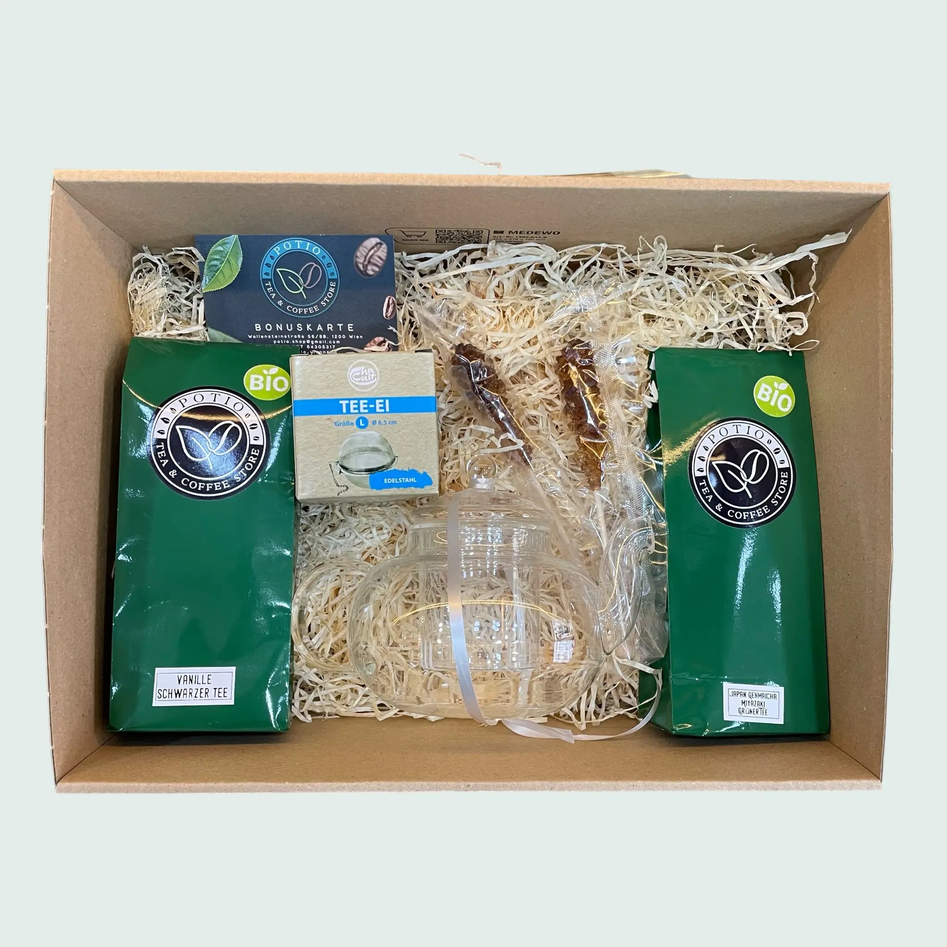 Tea Lovers Geschenkset mit Teekanne, Bio-Tee und Zubehör