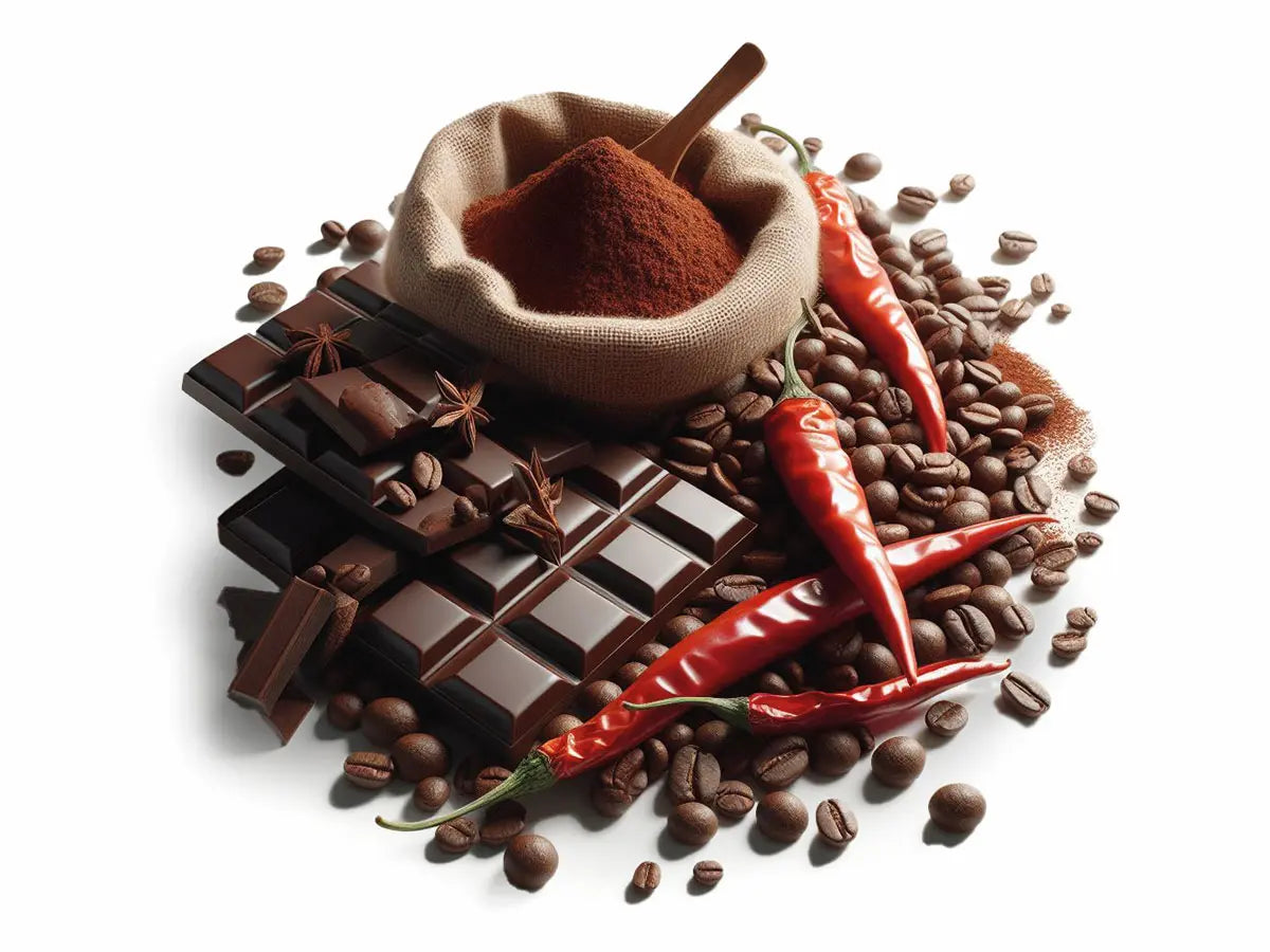 Aromatisierter Kaffee mit Chili und Schokolade – kräftige Arabica-Bohnen