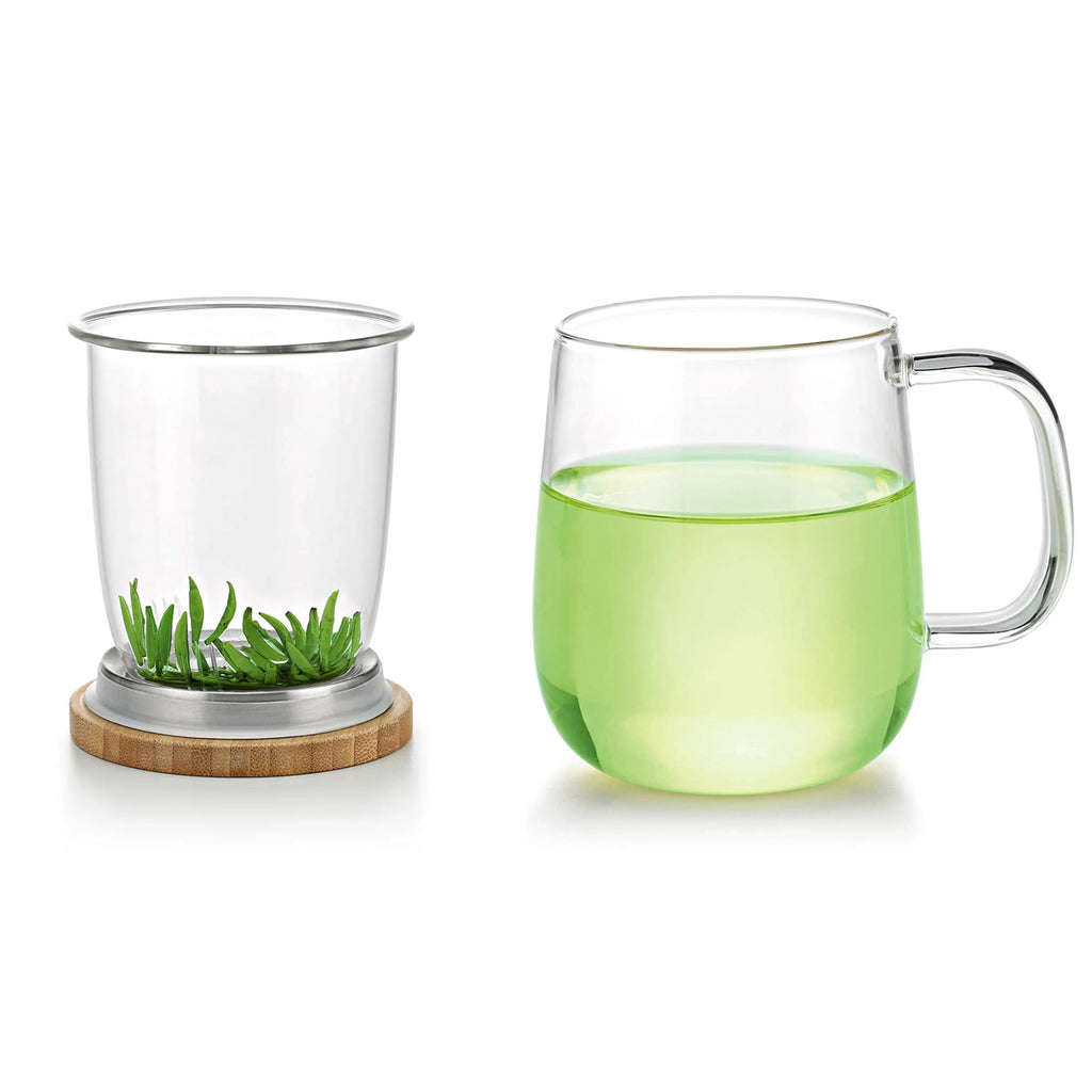 Teekanne mit passenden Glastassen – elegantes Set für Tee- oder Kräuteraufguss
