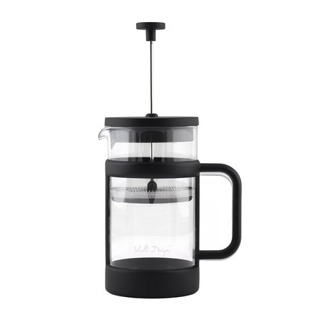 Vialli Design Senso French Press – leerer Behälter aus Borosilikatglas mit schwarzem Kunststoffrahmen
