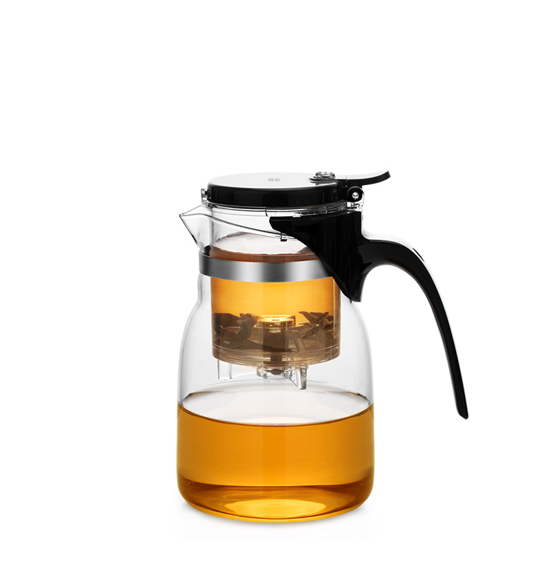 SAMA DOYO 900 ml Teekanne aus hitzebeständigem Glas mit Edelstahlfilter und Magnetdeckel
