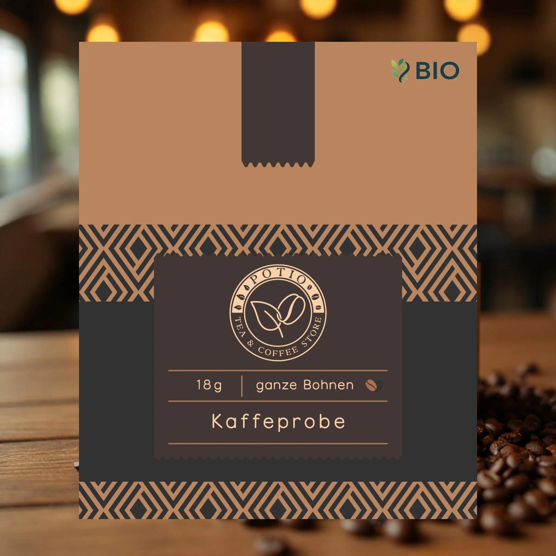 Kaffeeverpackung mit Herkunft Kongo – geröstete Bohnen für Siebträger und Filter