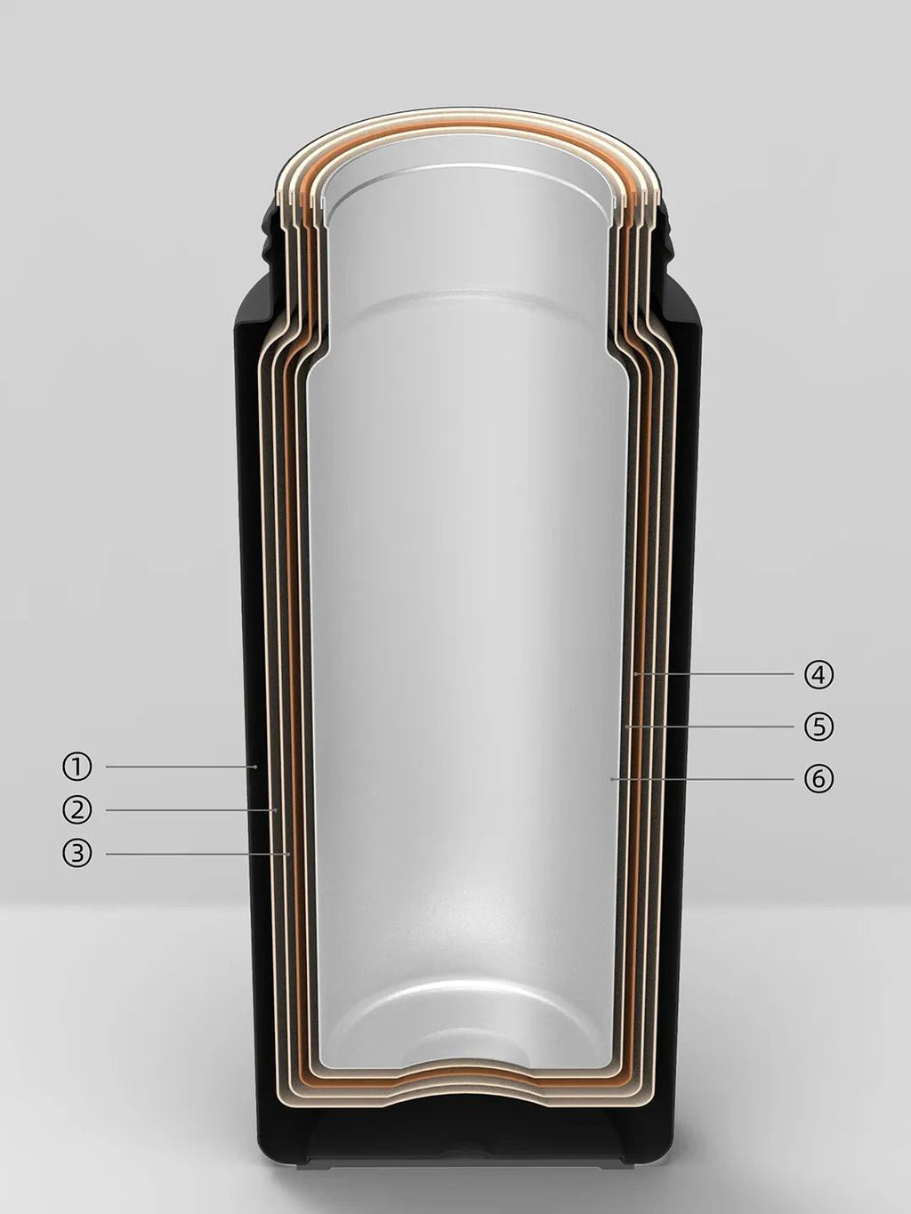 Deckelansicht der Thermoskanne mit integriertem Edelstahlfilter
