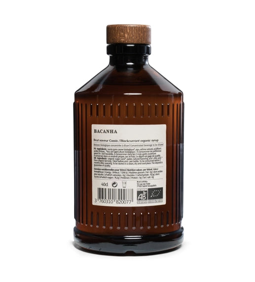 Bacanha Bio Sirup Cassis für Bar- und Getränkekreationen