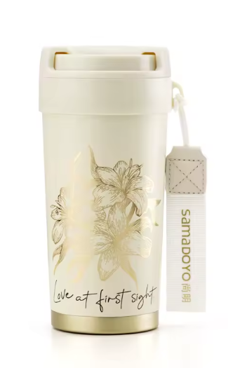 Thermobecher 500 ml in Rosa mit integriertem Teesieb aus Edelstahl
