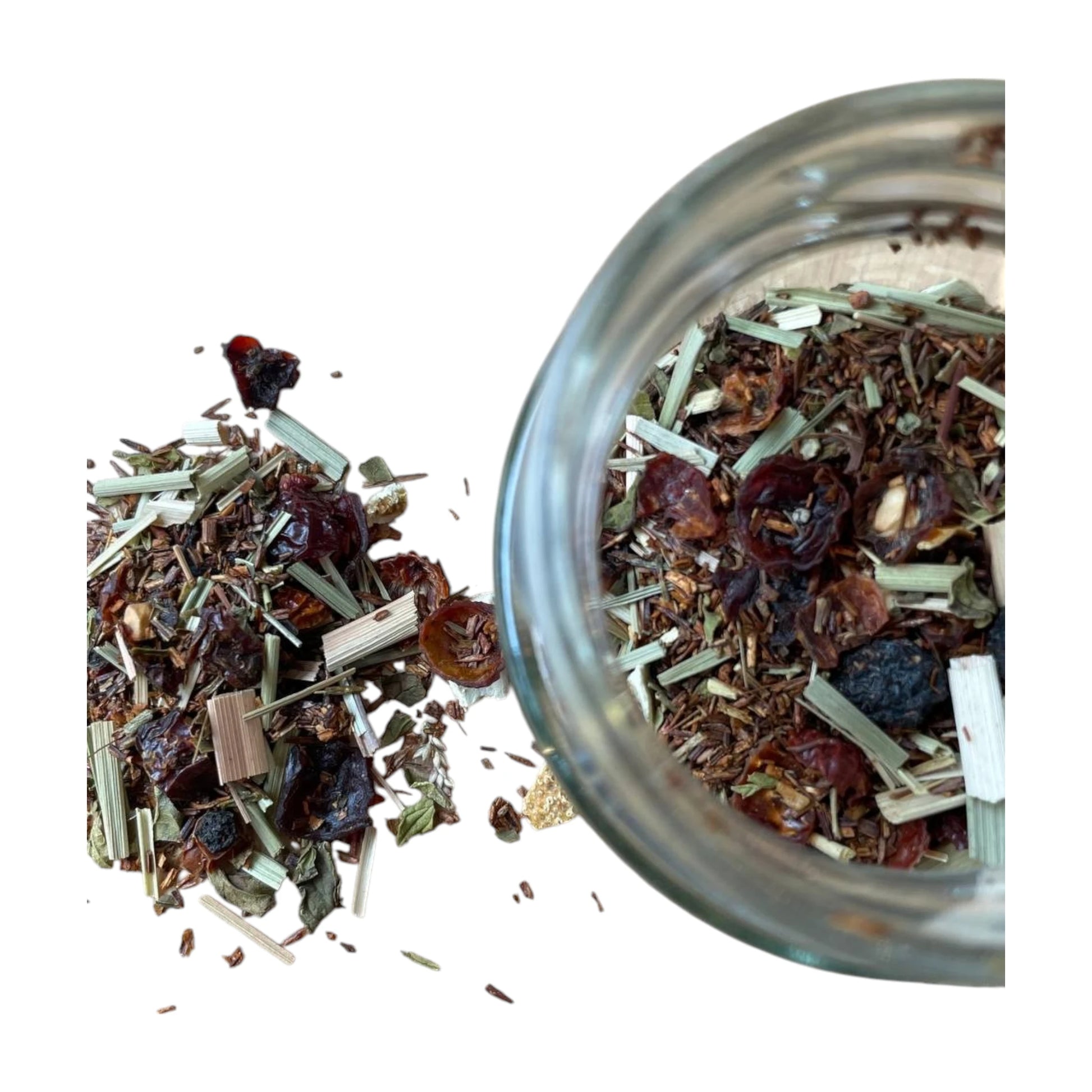 Exotischer Früchtetee mit Maracuja, Rooibos und Minze – lose und biologisch